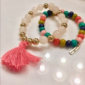 Bundle of 2 beaded bracelets